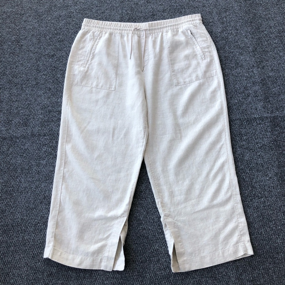 Athleta retreat linen high rise wide leg pant size 2X